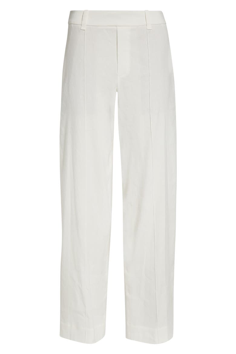 Joan High Rise Linen Blend Pull-On Pants, Alternate, color, OFF WHITE