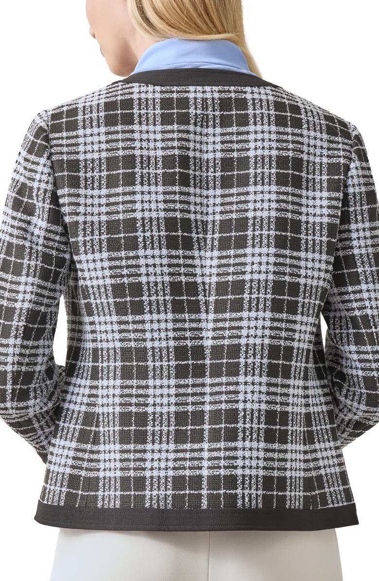 KASPER Plaid Three Quarter Sleeve Blazer, Alternate, color,