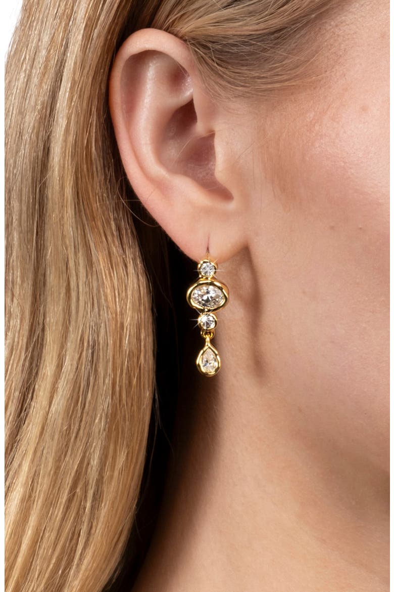 Asterales Cubic Zirconia Drop Earrings, Alternate, color, STONES