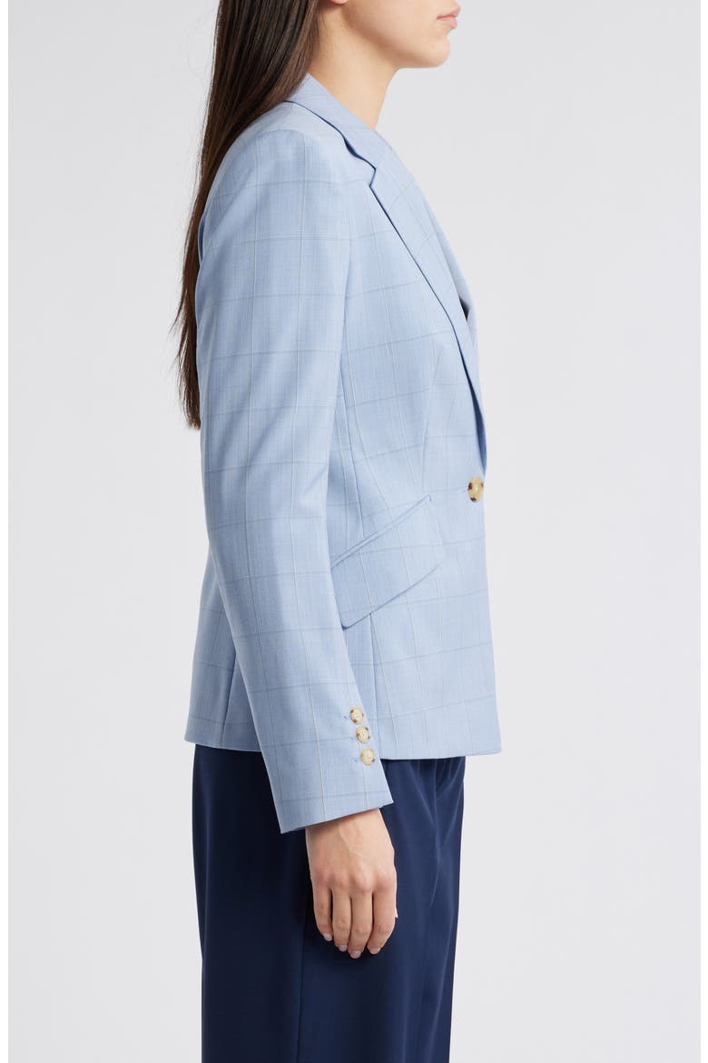 Jia Windopane Plaid Jacket, Alternate, color, CHAMBRAY BLUE WINDOWPANE PLAID