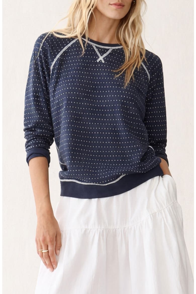 Raglan Sleeve Reversible Cotton Blend Top, Main, color, TWILIGHT STRIPE