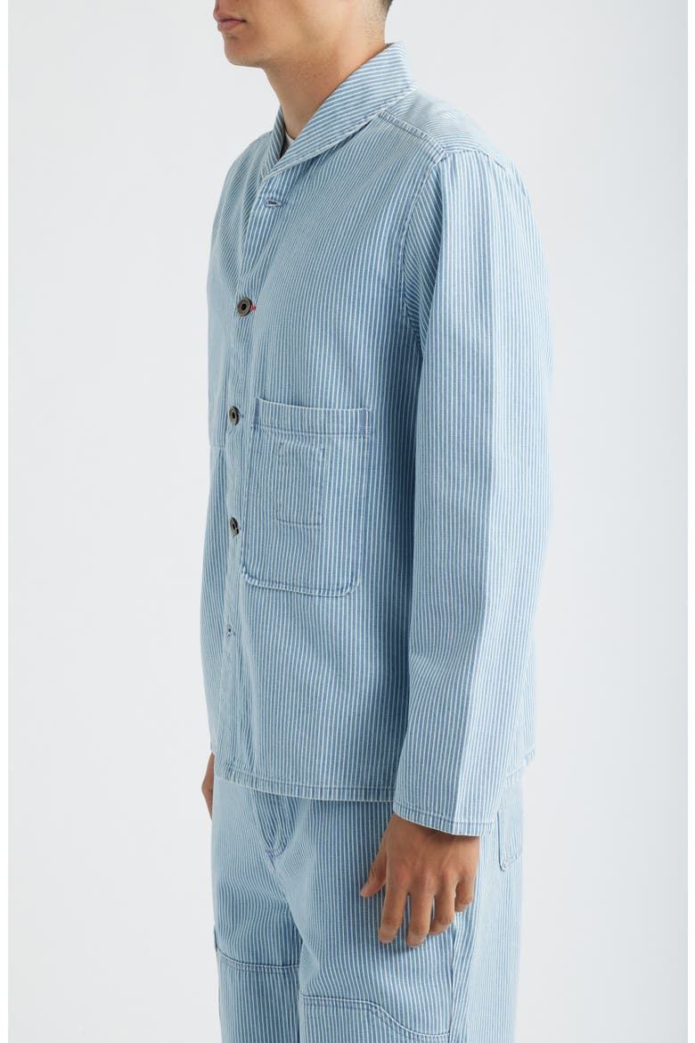 Shepherds Organic Cotton Hickory Stripe Shirt Jacket, Alternate, color, VINTAGE WASH