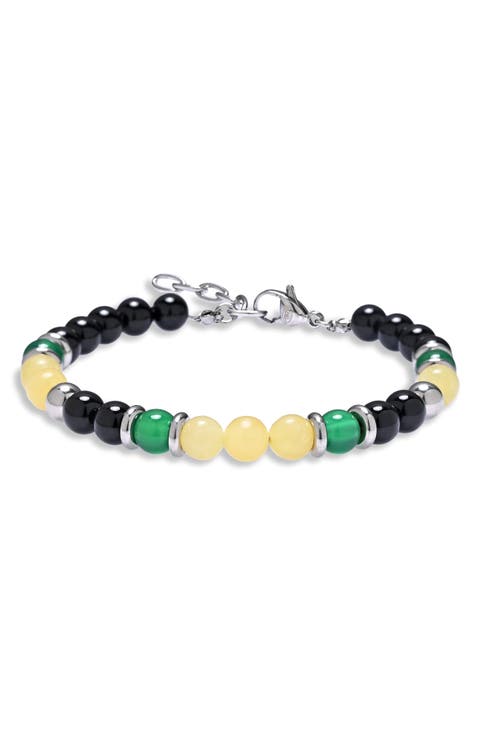 Men's Niko Agate Beaded Bracelet