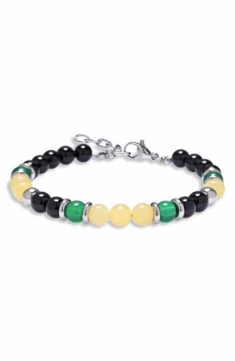 EYE CANDY LOS ANGELES Men's Niko Agate Beaded Bracelet