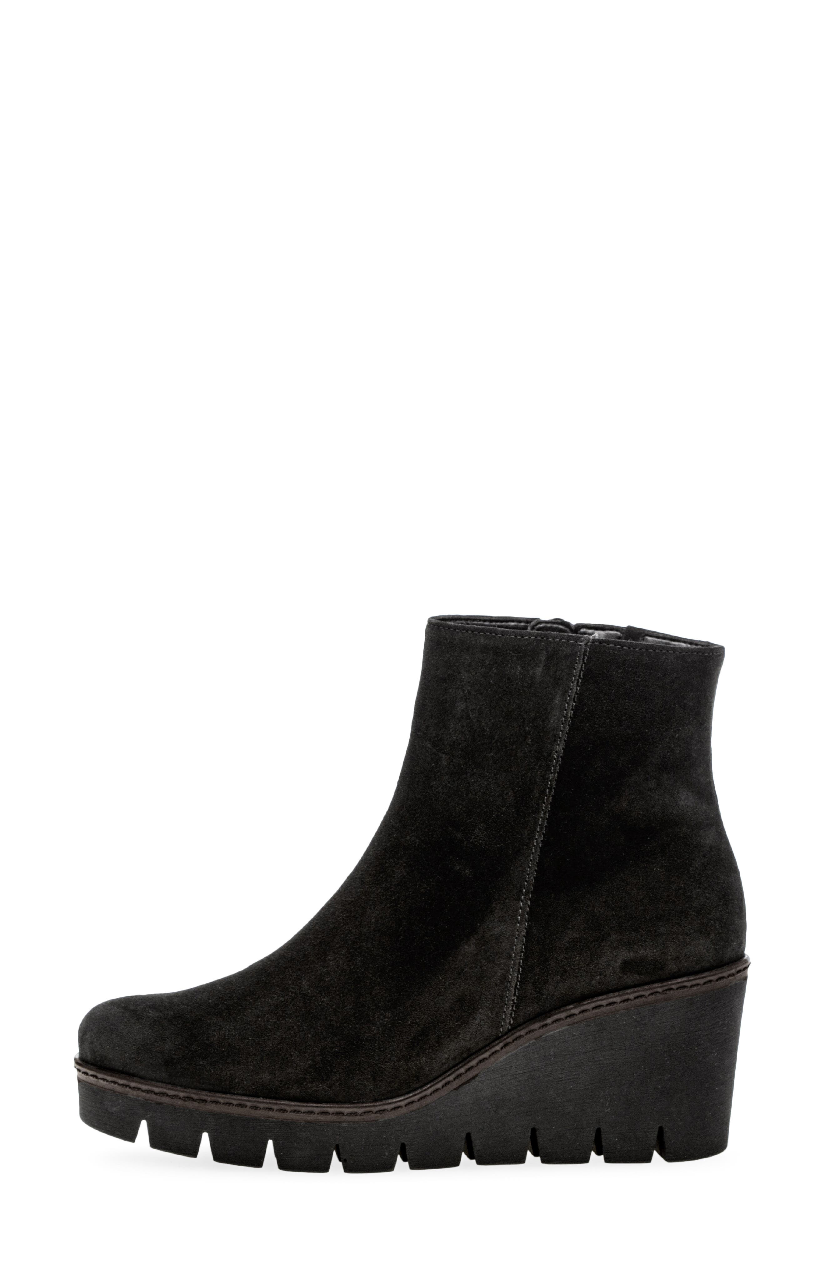 Gabor 74.780 Wedge Bootie, Alternate, color, Black