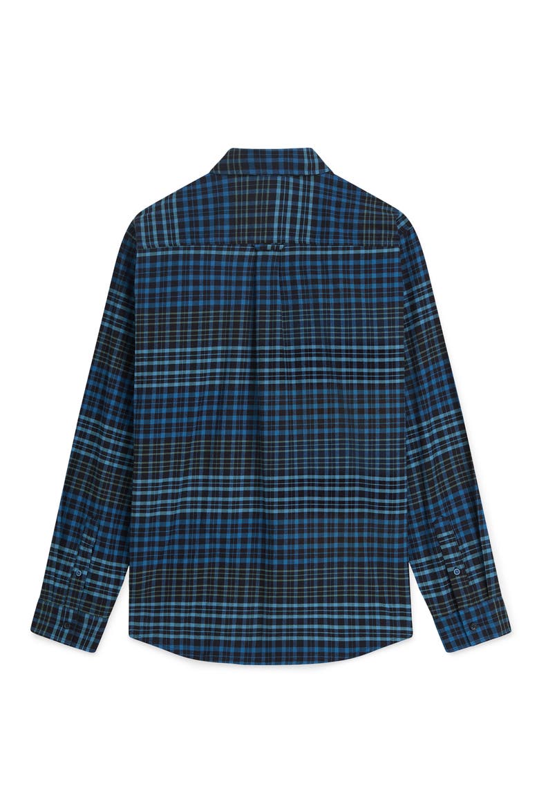 Relaxed Fit Checked Flannel Shirt, Alternate, color, METEORITE CHECK