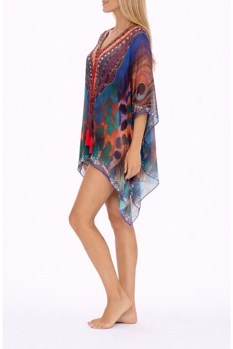 Short Poncho, Alternate, color, BLUE