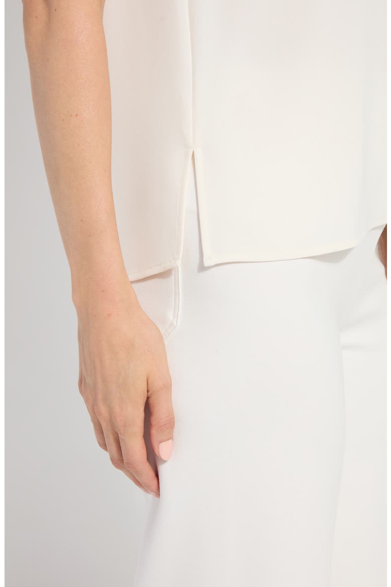 Kavita Contrast Stitch Sleeveless Top, Alternate, color, CHALK