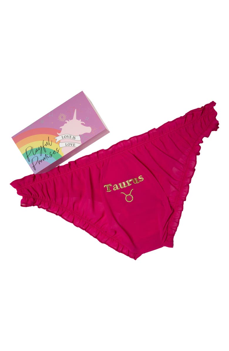Playful Promises Taurus Chiffon Panties, Alternate, color, Pink