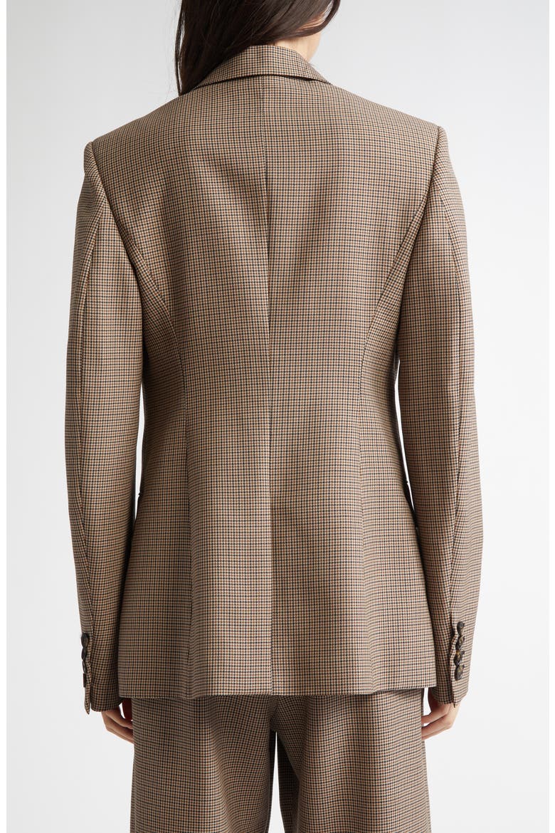Oversize Houndstooth Unlined Wool Blazer, Alternate, color, MULTICOLOR BROWN