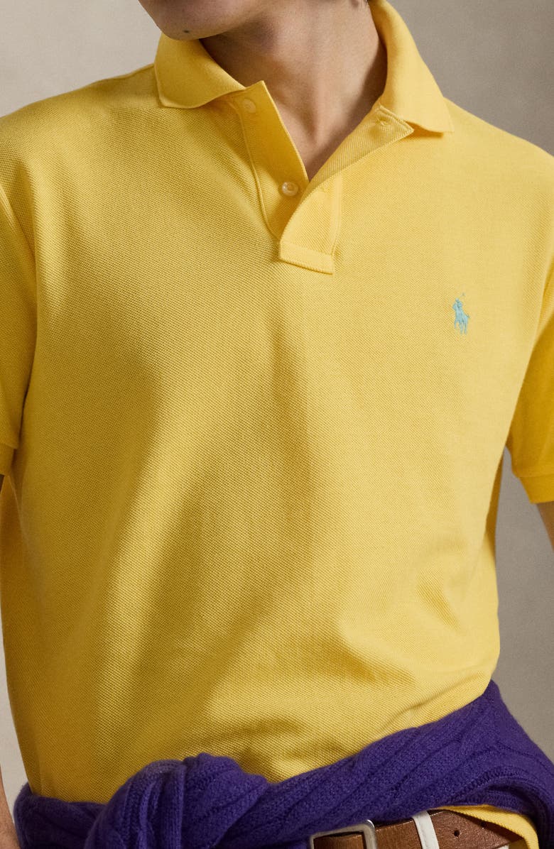 Polo Ralph Lauren The Iconic Cotton Mesh Polo, Alternate, color, Sunfish Yellow/ C7109
