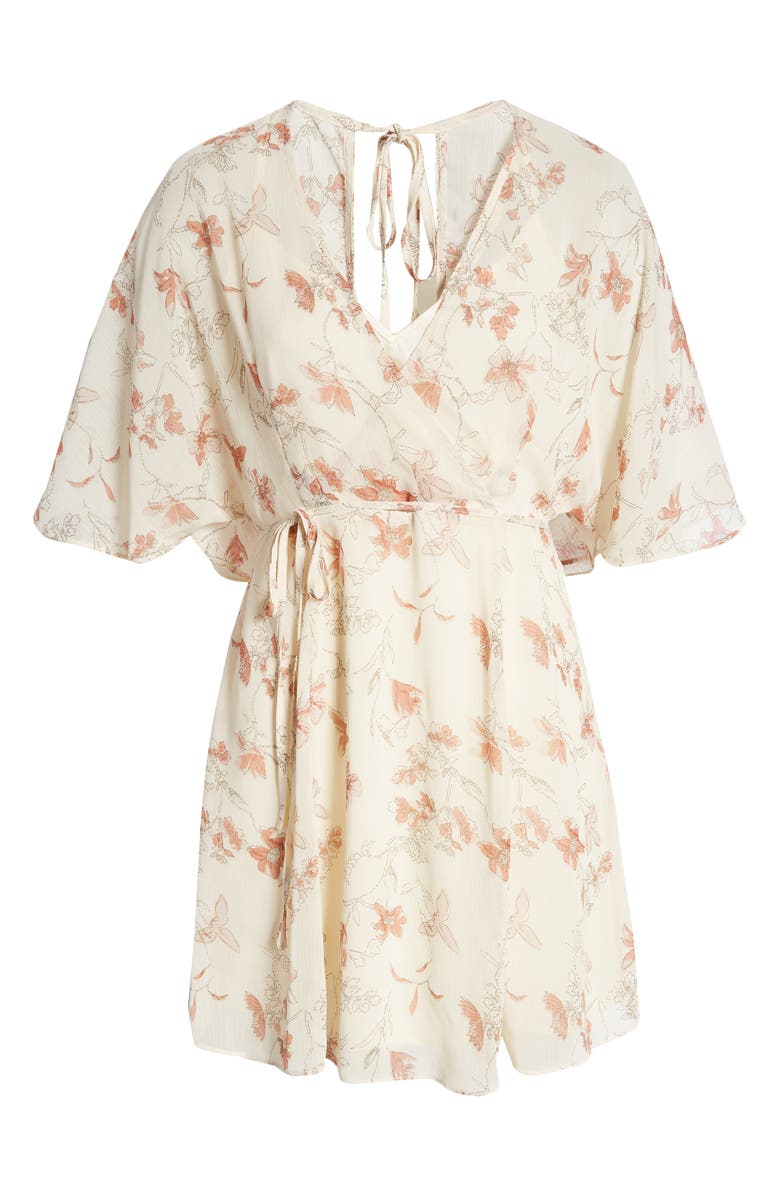 Lulus All Along Floral Faux Wrap Dress, Alternate, color,