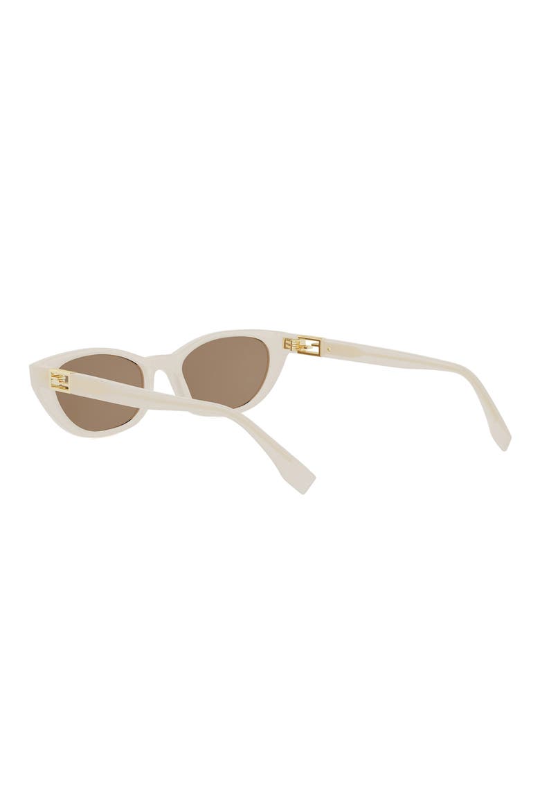 Baguette 54mm Cat Eye Sunglasses, Alternate, color, IVORY / BROWN