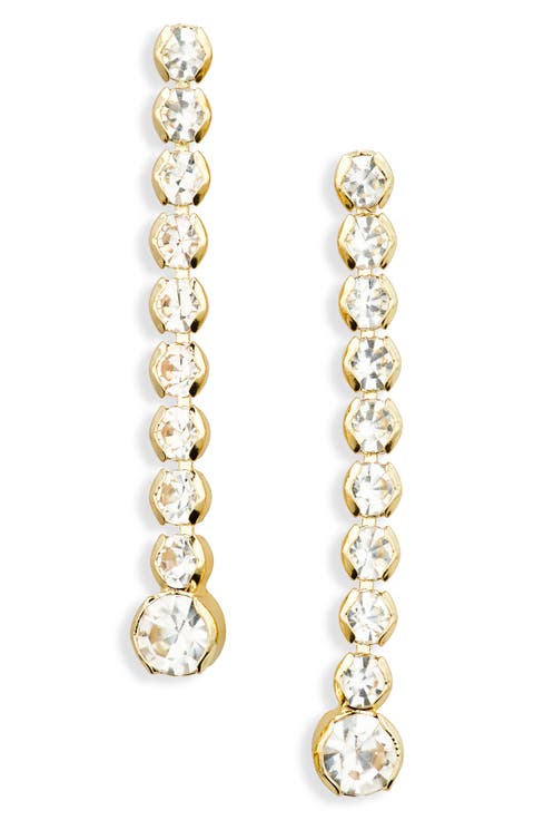 Graduated Crystal Linear Drop Earrings