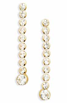 BaubleBar Graduated Crystal Linear Drop Earrings