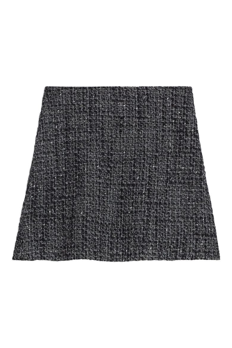 Noelle High Waist Tweed Miniskirt, Alternate, color, BLACK MULTI - A0P