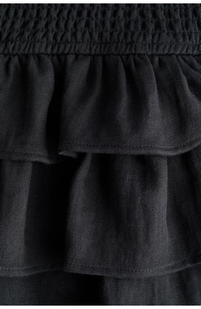 H&M Tiered Skort, Alternate, color, Washed Black
