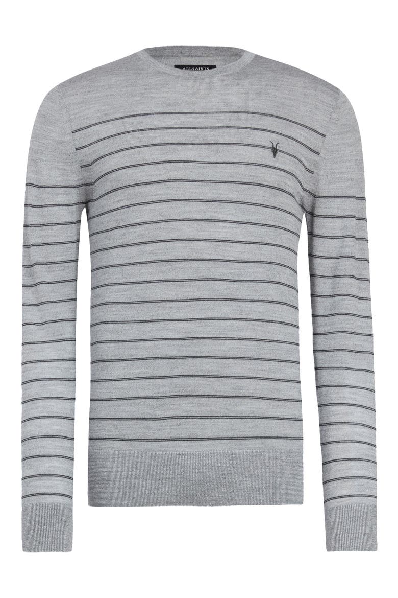Mode Stripe Merino Sweater, Alternate, color, FOG GREY MOULINE