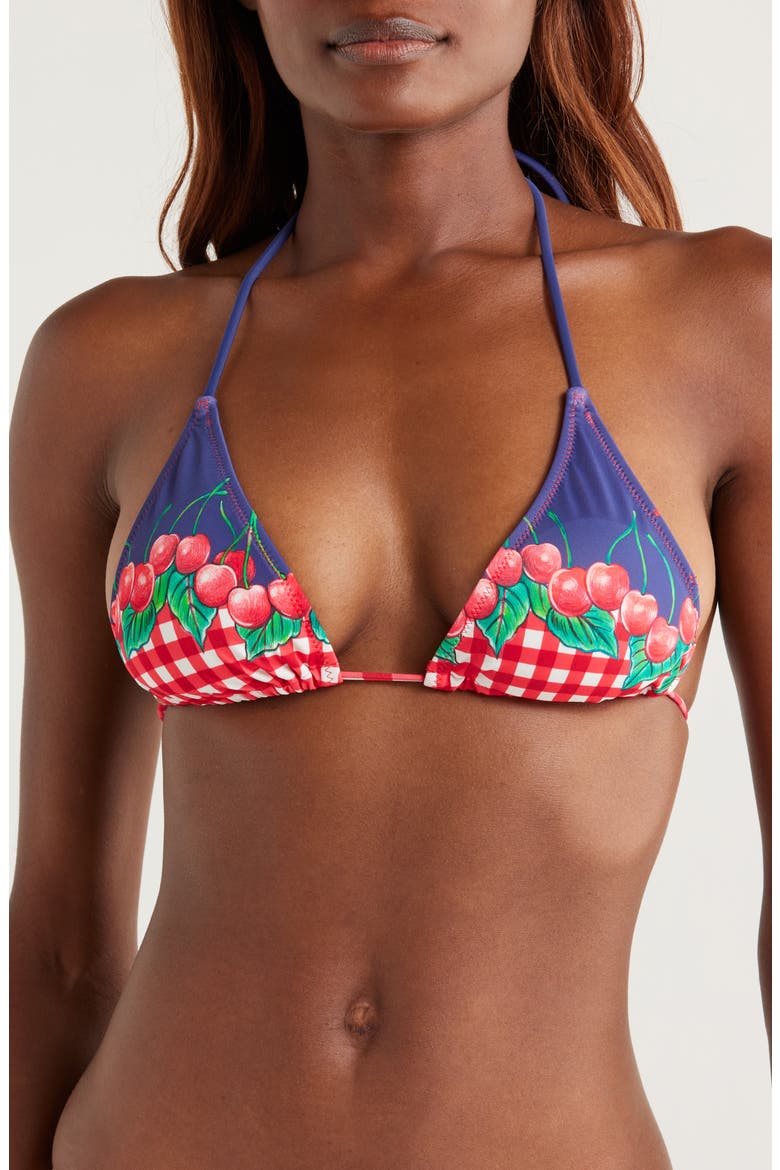 Triangle Bikini Top, Main, color, RED