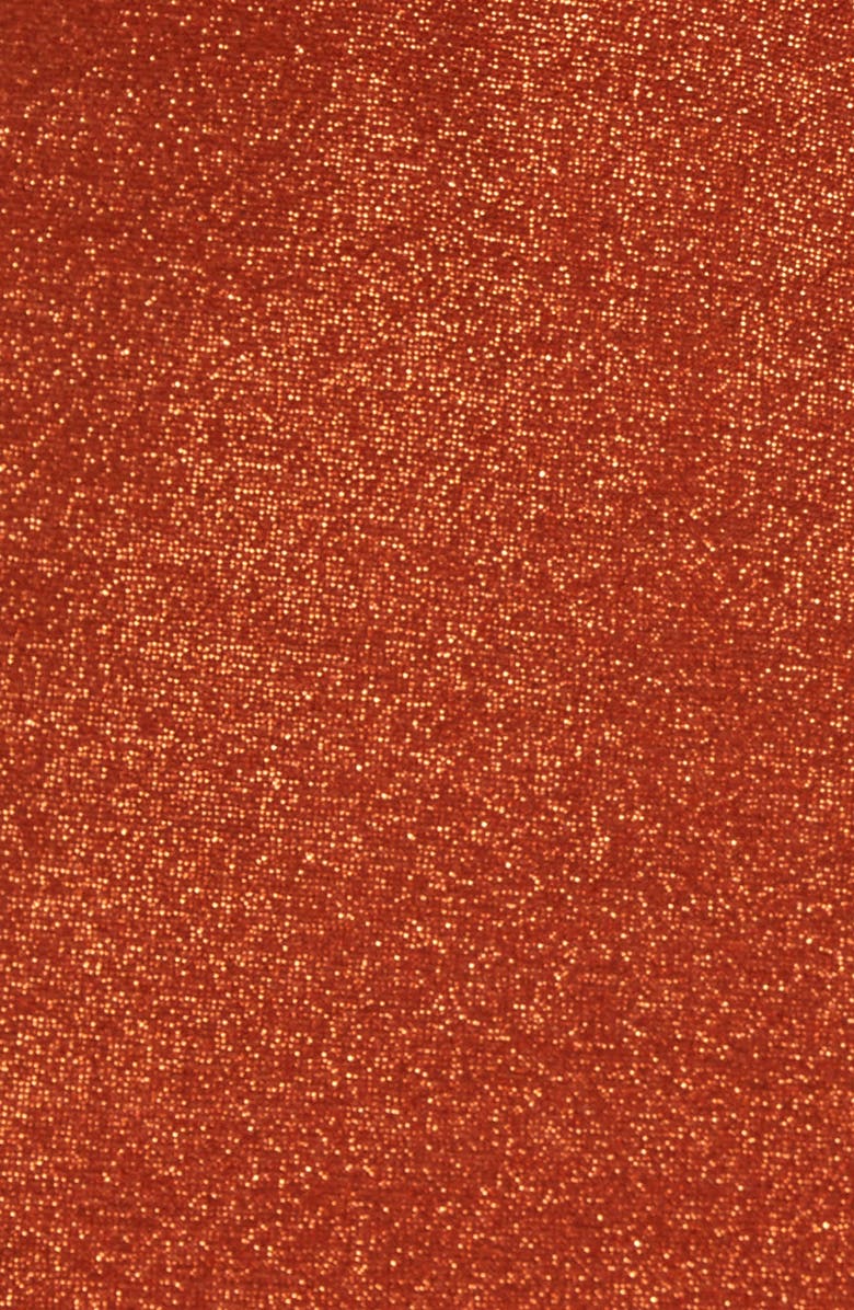 bebe Metallic Knit Long Sleeve Jumpsuit, Alternate, color, 