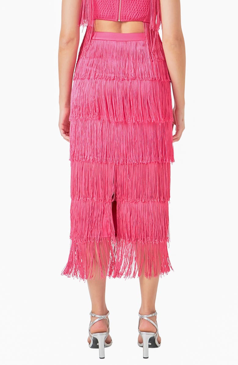 Endless Rose Fringe Tiered Maxi Skirt, Alternate, color, 