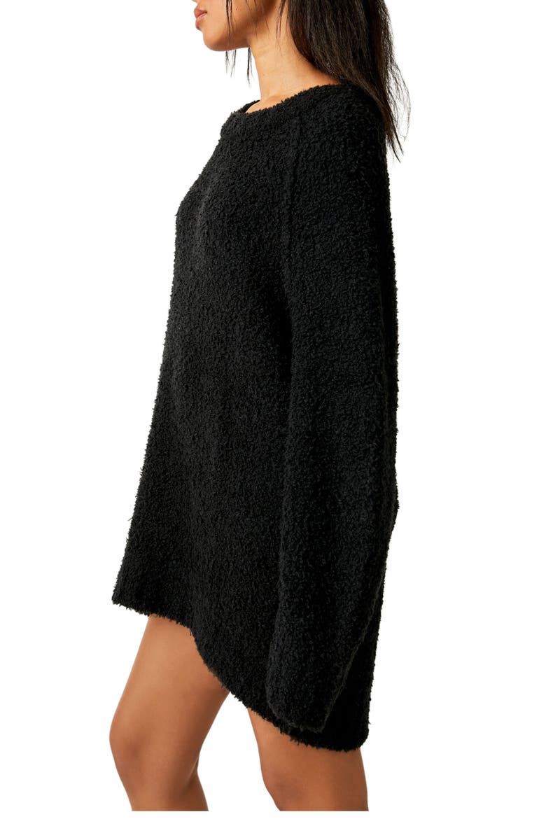 Teddy Sweater Tunic, Alternate, color, BLACK