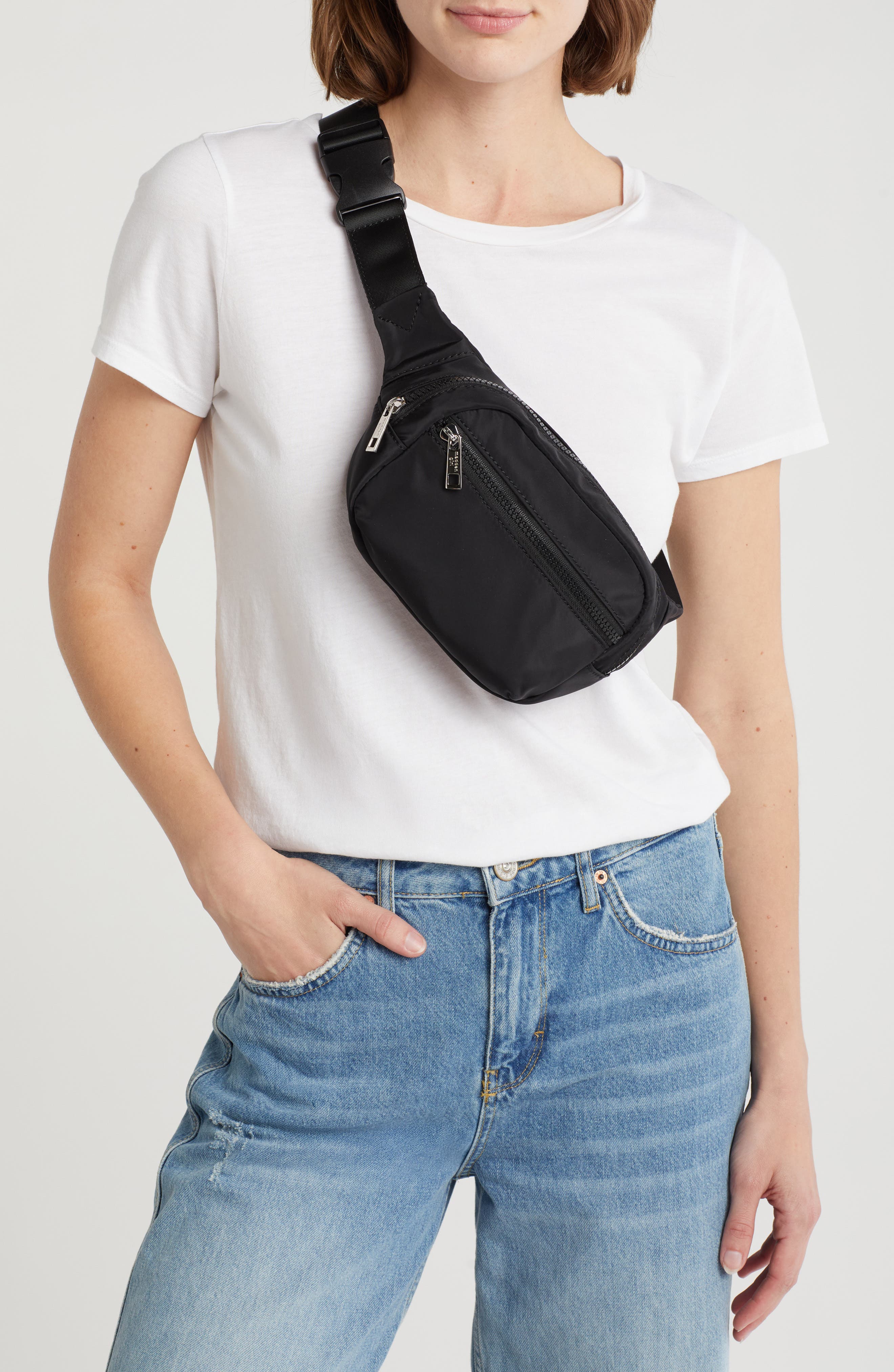 Madden Girl Belt Bag, Alternate, color, Black