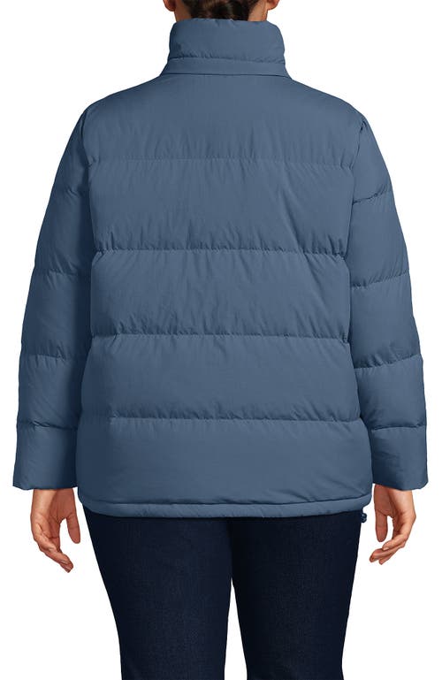 Lands' End Wide Channel 600 Down Puffer Jacket In Blue