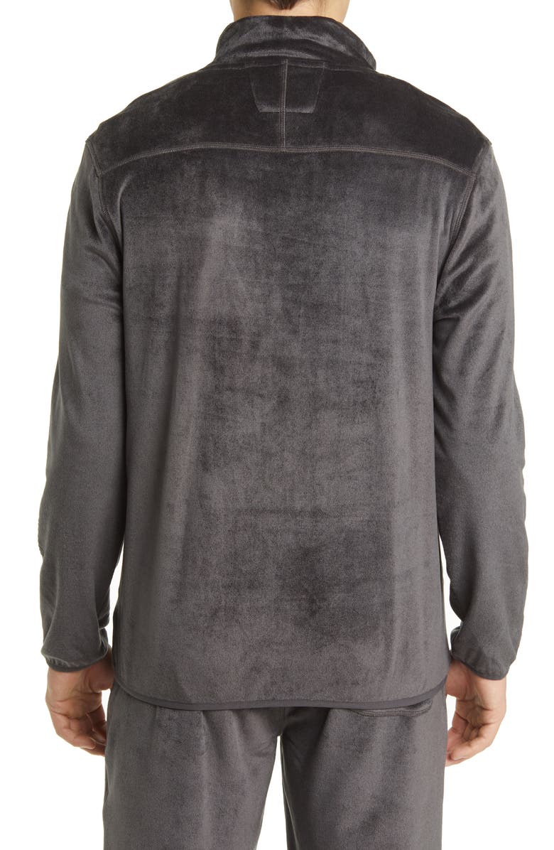 Daniel Buchler Quarter Zip Velour Lounge Top, Alternate, color,