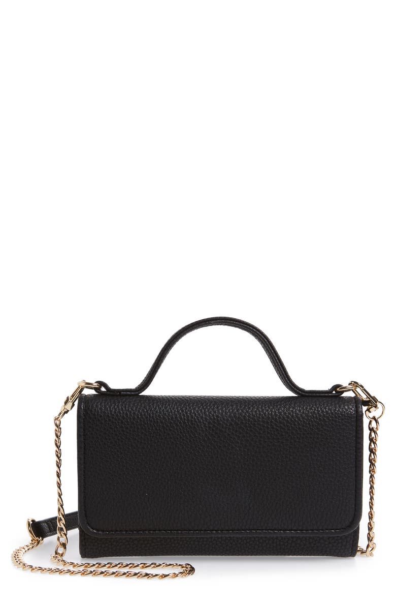 Emperia Dharma Faux Leather Wallet on a Chain, Main, color, 