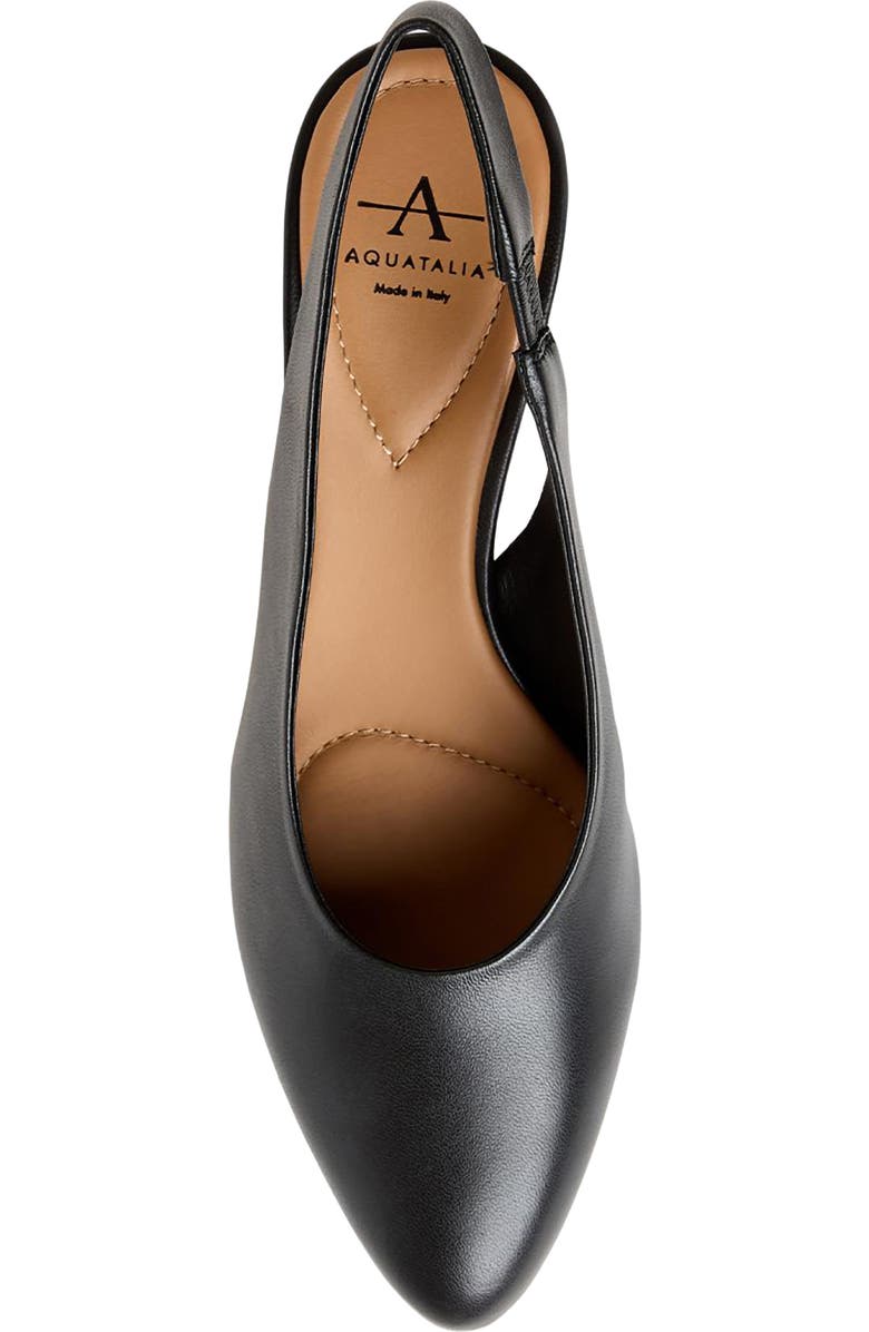 Aquatalia Trevi Slingback Pump, Alternate, color, Black Leather