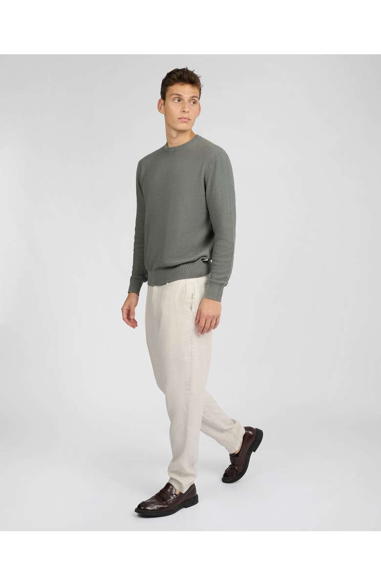 Onia Pique Crewneck Sweater, Alternate, color, Agave