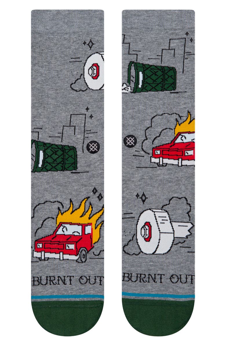 Stance Burnt Out Crew Socks, Alternate, color, 