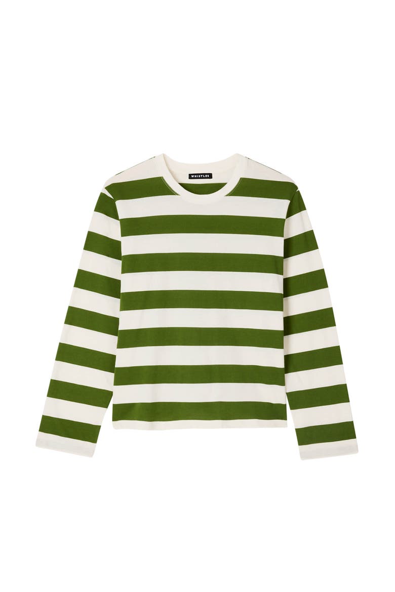 Relaxed Stripe Long Sleeve Tee, Alternate, color, Grn/Multi