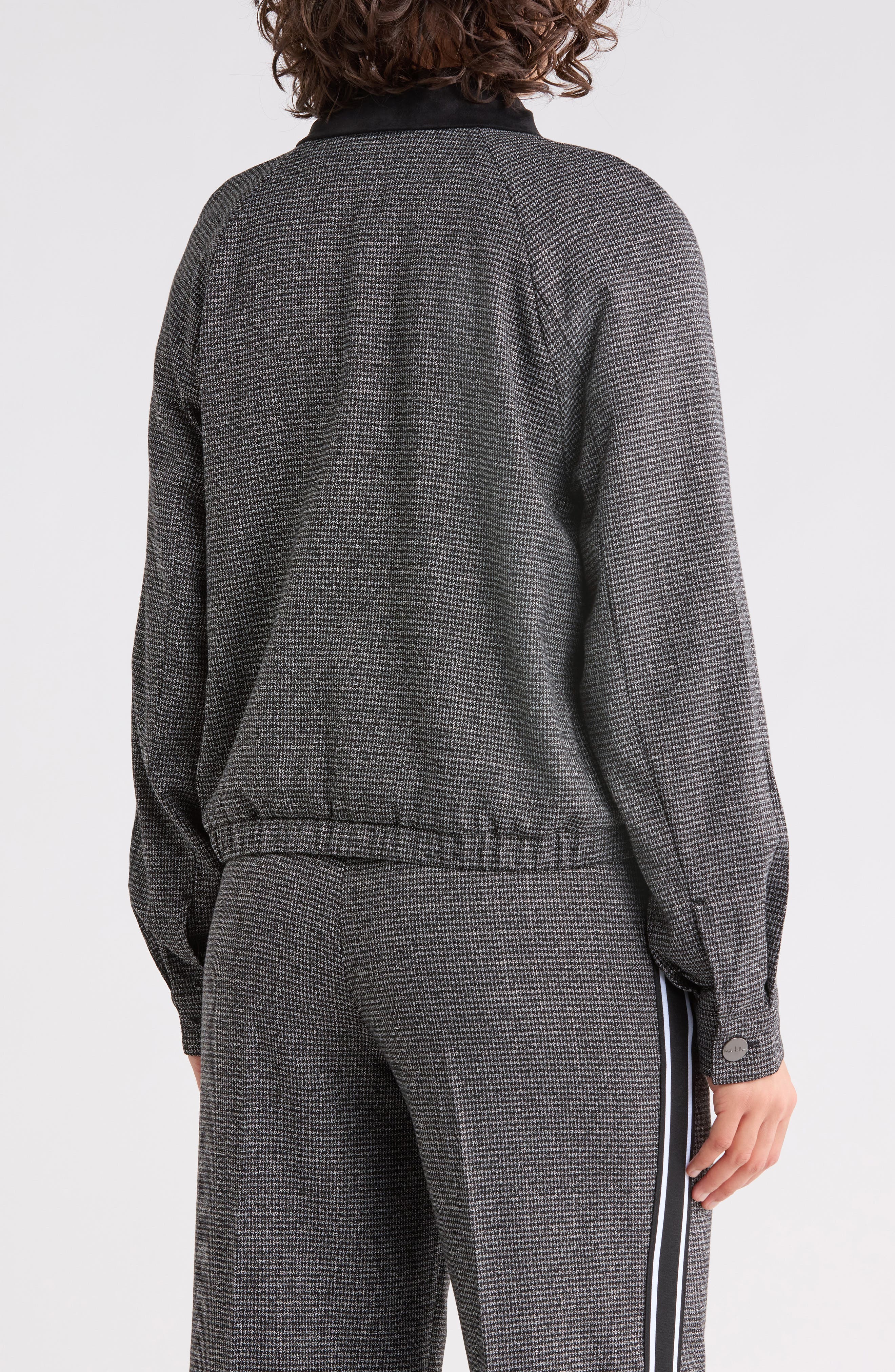 Ava Houndstooth Bomber Jacket - image 2