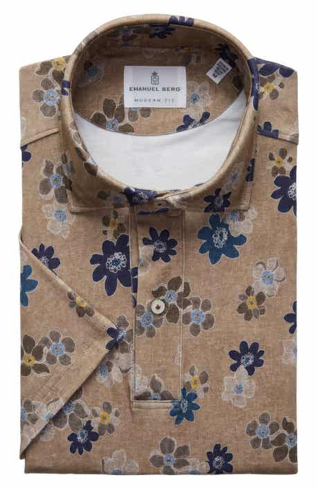 Emanuel Berg Modern Fit 4 Flex Short Sleeve Stretch Knit Polo Shirt