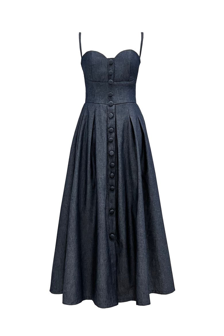 Veneta Dress, Main, color, DENIM