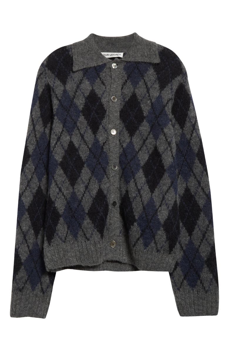 OUR LEGACY Evening Argyle Alpaca Blend Cardigan, Alternate, color, 