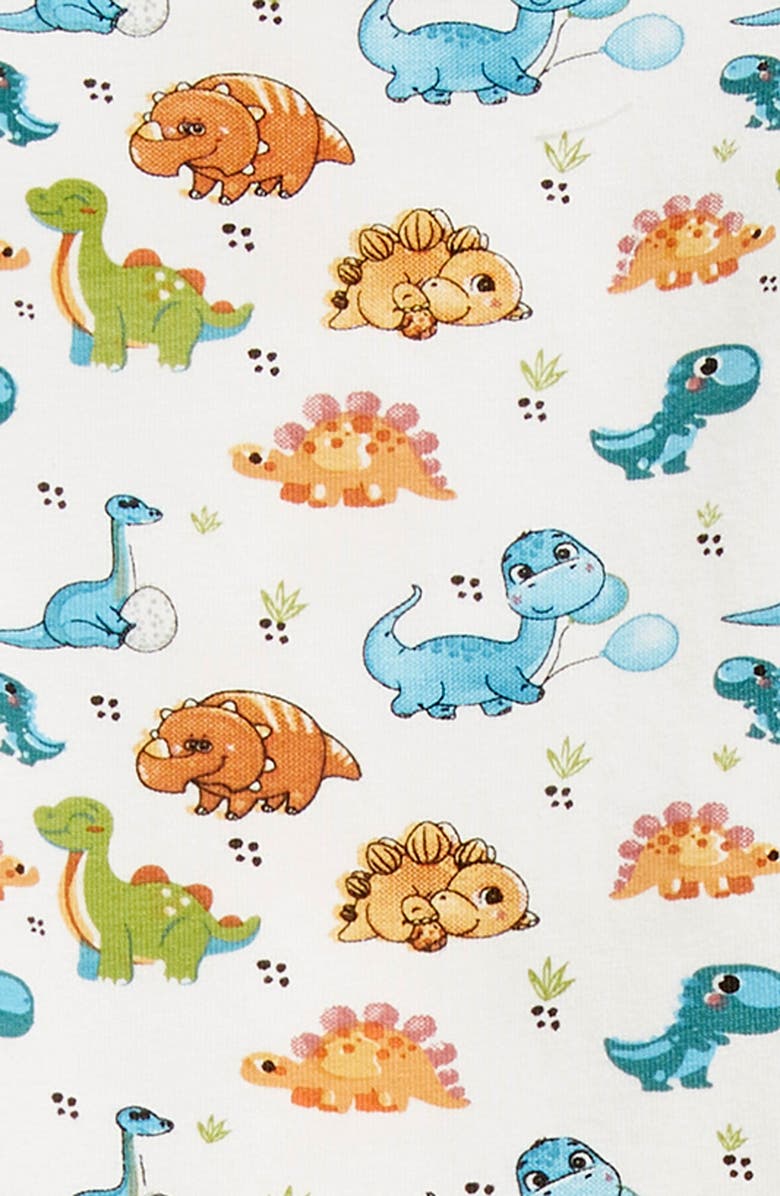 Norani Baby Dinos Stretch Organic Cotton Pajamas, Alternate, color, 