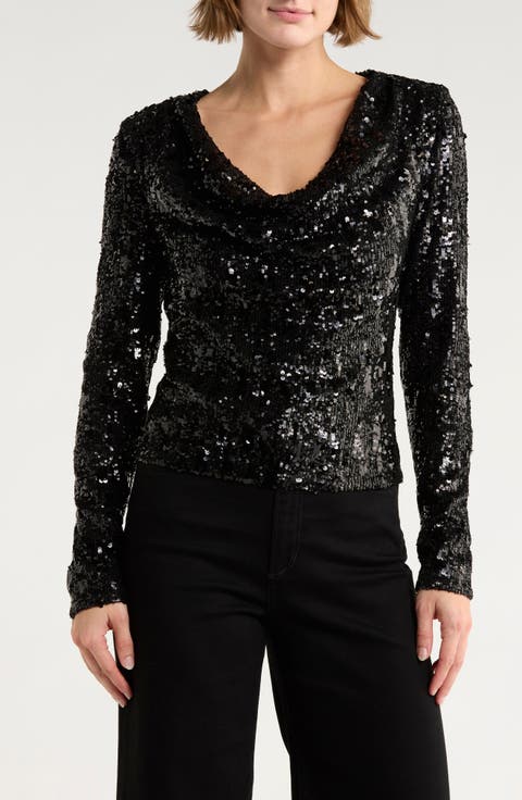 Nicole Long Sleeve Sequin Top