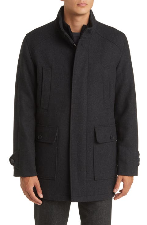 Wool Blend Twill Field Jacket