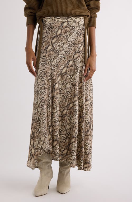 Isabel Marant Sakura Snakeskin-print A-line Maxi Skirt In Natural