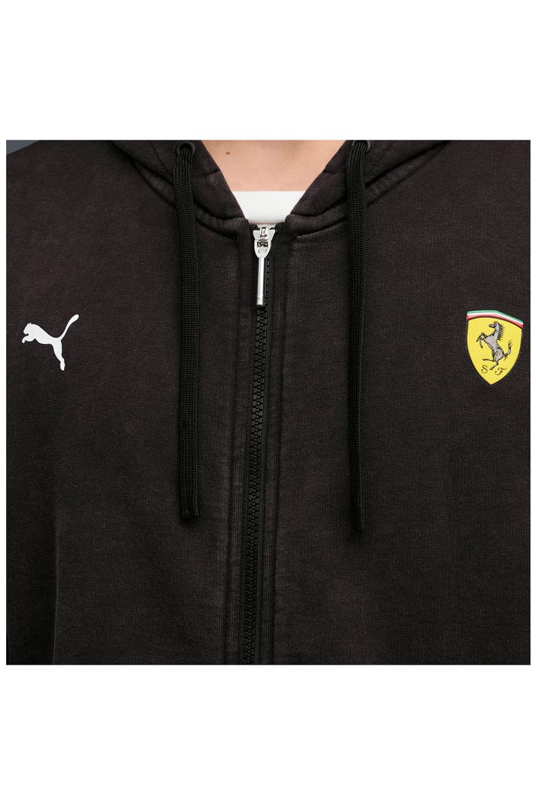 Scuderia Ferrari Sportswear Logo Zip Hoodie, Alternate, color, PUMA BLACK