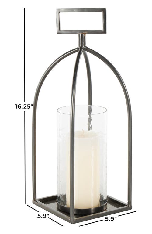 Vivian Lune Home Metal Candle Lantern In Silver