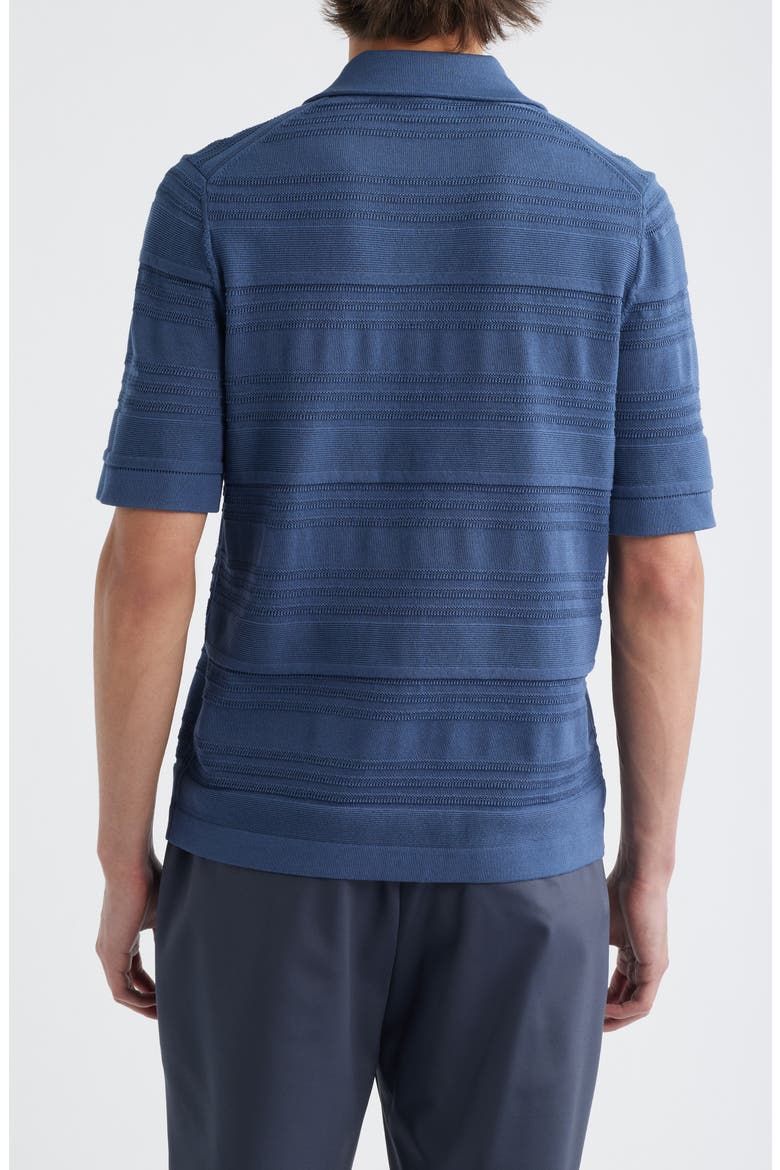 Darsham Textured Stripe Camp Collar Cardigan, Alternate, color, AIRFORCE BLUE
