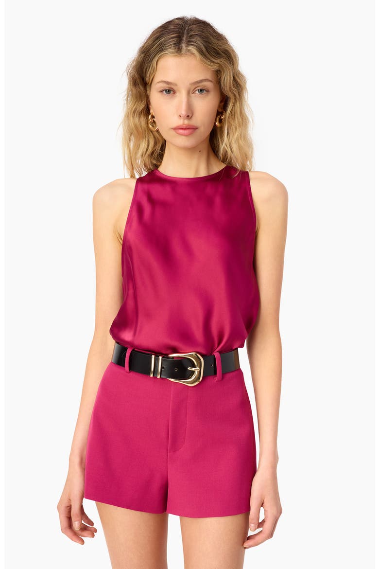 Jolie High Waist Shorts, Alternate, color, SNAPDRAGON