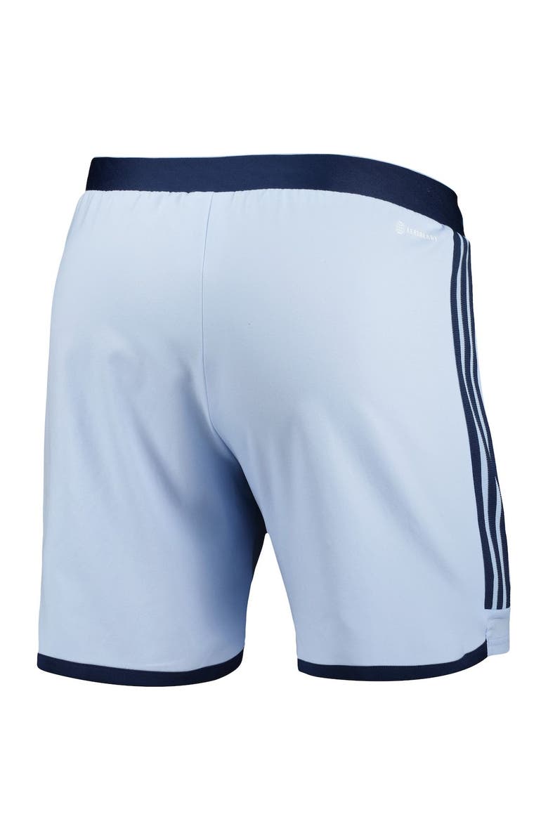 adidas Men's adidas Light Blue Sporting Kansas City 2023 Away AEROREADY Authentic Shorts, Alternate, color, Light Blue