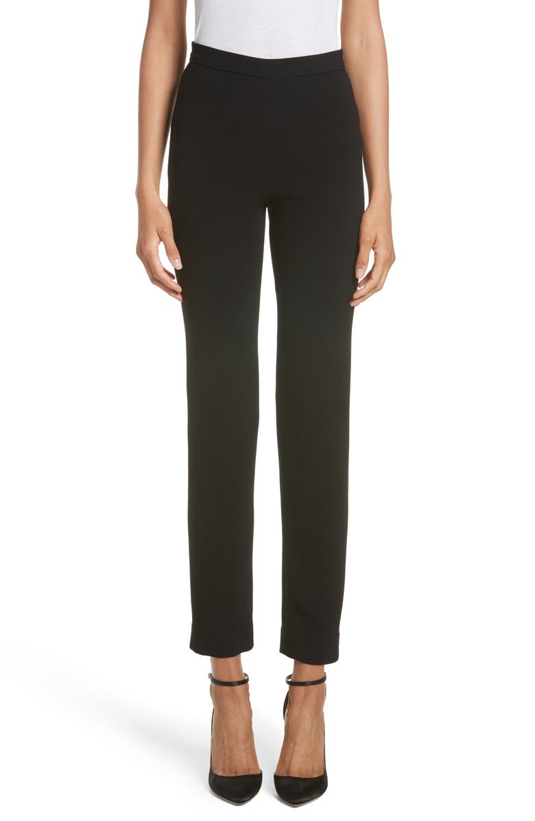 Brandon Maxwell Crepe Cigarette Pants, Main, color, 