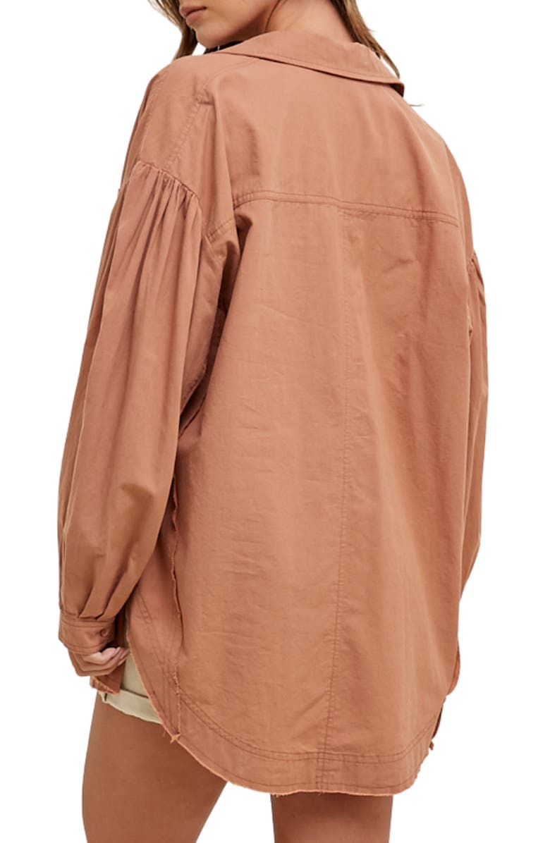WISHLIST Balloon Sleeve Button-Up Shirt, Alternate, color, Hazelnut