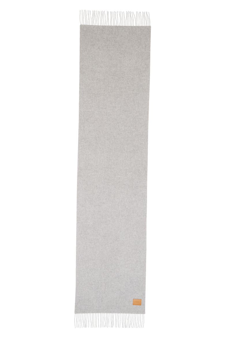 Double Face Cashmere Scarf, Alternate, color, HEATHER GRAY